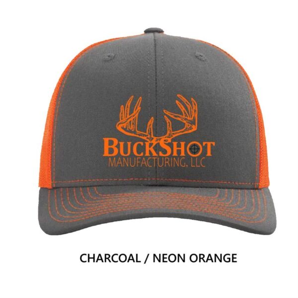 BuckShot Hats Charcoal / Neon Orange
